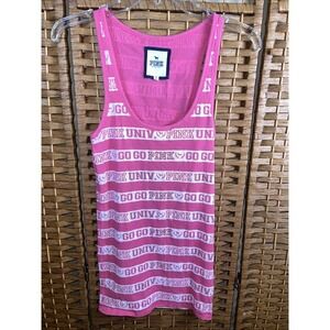 Vintage Victoria's Secret pink collection tank top Sz Lg Go Go Pink Y2K